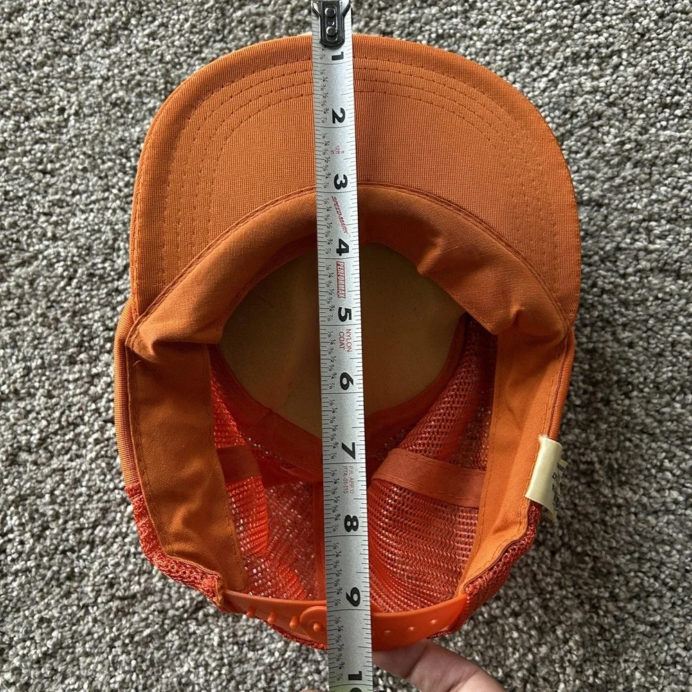 Vintage Animal Toy Hat Cap Snap Back Boys Adjustable Orange Plush Animal 1983